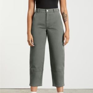 Everlane Utility Barrel Pant - Pewter Green
